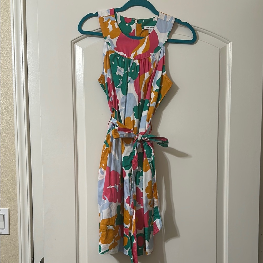 Colorful Sleeveless Floral Dress